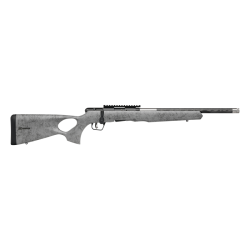 Savage B22 Magnum Timberlite Thumbhole Rifle .22 WMR 10rd Magazine 18" 1/2x28 Threaded Barrel Grey with Black Spiderweb