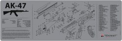 TEKMAT ARMORERS BENCH MAT - 12"X36" AK-47 GREY