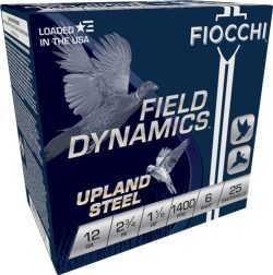 FIOCCHI STEEL 12GA 2.75" - 1-1/8OZ #6 25RD 10BX/CS