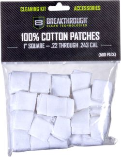 BREAKTHROUGH CLEANING PATCHES - 1" SQUARE .22-.243 200 PK