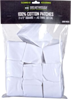 BREAKTHROUGH CLEANING PATCHES - 2 1/2" SQUARE .45-.58 50 PACK