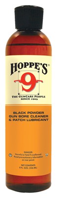 HOPPES #9 BLACKPOWDER BORE - CLEANER LUBRICANT 8OZ BOTTLE