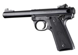 Ruger 22/45 MKIV Rubber Grip Panels Checkered W/Diamonds Black