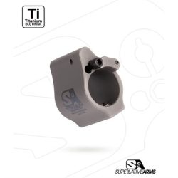 AR-15 SOLID TITANIUM ADJUSTABLE GAS BLOCK .625'' GRAY