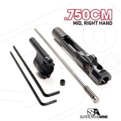 AR-15 ADJ PISTON SYSTEM W/CLAMPON .750'' GAS BLOCK MID RH
