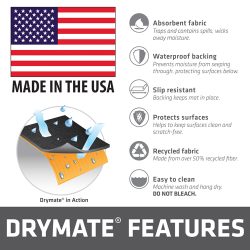 DRYMATE CLEANING PAD 16"X20" - PISTOL SIZE CHARCOAL