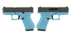 GLOCK G43X 9MM PISTOL 3.41" TIFFANY BLUE NIGHT SIGHTS 2-10RD MAGS