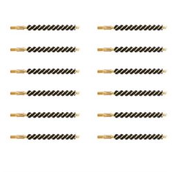 HEAVY WEIGHT NYLON RIFLE BRUSH 243/25 CALIBER 12 PACK