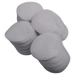 ROUND COTTON FLANNEL PATCHES, 1.75'', 7MM/9MM, 100 PACK