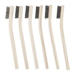 GUNSMITH HEAVY DUTY BRUSH, SS  WIRE, CRIMPLED, 6 PACK