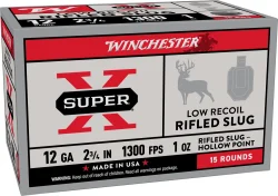 WINCHESTER 12 GA 2-3/4" SUPER-X 15-PACK LOW RECOIL 1 OZ 15RD/BX 10BX/CS