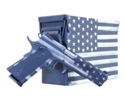 Citadel CITC45FUSGAC 1911-A1 .45 ACP 5" 8+1 Grayscale US Flag Cerakote w/ Cerakoted Ammo Can