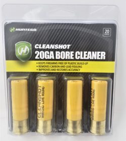 Huntego Cleanshot *Live Round For Cleaning Use Only* 20 Gauge Gun Bore Cleaner 4 Round Pack