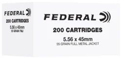 FEDERAL 5.56 NATO 55GR FMJ 200RD/BX 5BX/CS