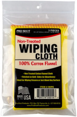 PRO SHOT NON-TREATED WIPE - CLOTH 12"X12" 3PK