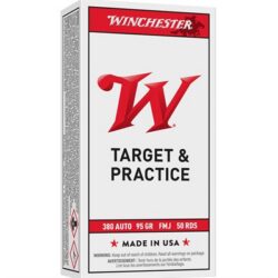 USA WHITE BOX 380 ACP 95GR FULL METAL JACKET 50/BOX